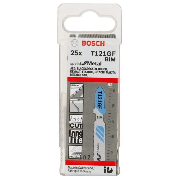 Bosch T 121 GF Speed for Metal 25'li - Görsel 2