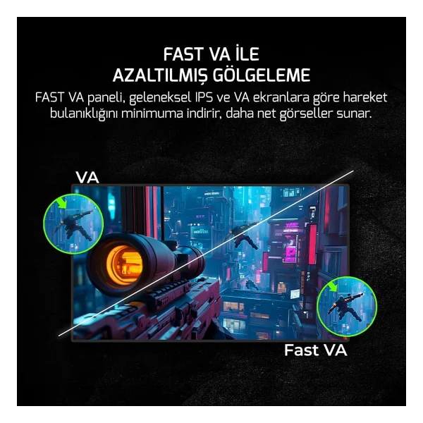 Gamepower Lucid S50 24.5'' 0.2 Ms Full HD Pivot 500 Hz Oyuncu Monitörü - Görsel 4