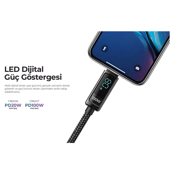 Havit Cb6247 Pd100w 2 M Type-C To Type-C Hızlı Şarj Kablosu - Görsel 4