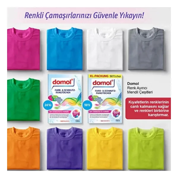 Domol Renk Koruyucu Mendil 50'li - Görsel 4
