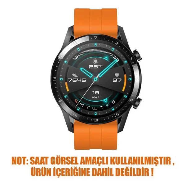 Microsonic Amazfit GTS 2 Mini Turuncu Silikon RapidBands Kordon - Görsel 2