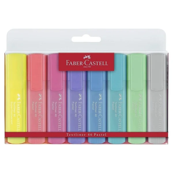 Faber-Castell Textliner 1546 Pastel 8'li Fosforlu Kalem Seti - Görsel 3