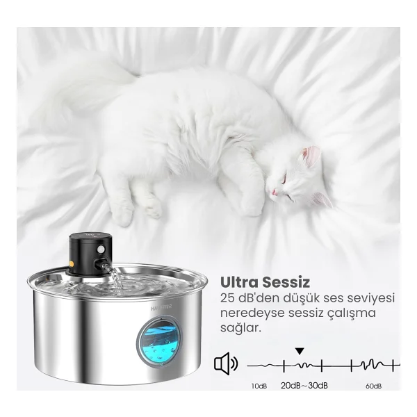 Haustier W2 3.2 lt Otomatik Kedi Su Pınarı - Görsel 7
