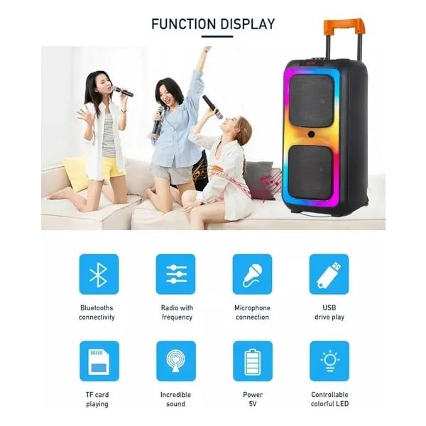 Torima Ndr-1097 Mikrofonlu RGB Bluetooth Hoparlör - Görsel 7