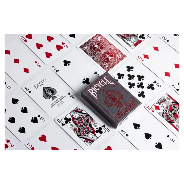 Bicycle Metalluxe Foil Back Crimson Red İskambil Kağıdı - Görsel 4