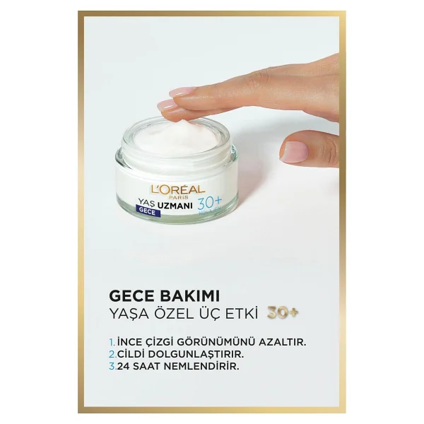 L'oreal Paris Yaş Uzmanı Kırışıklık Karşıtı Gece Kremi 50 Ml - Görsel 4