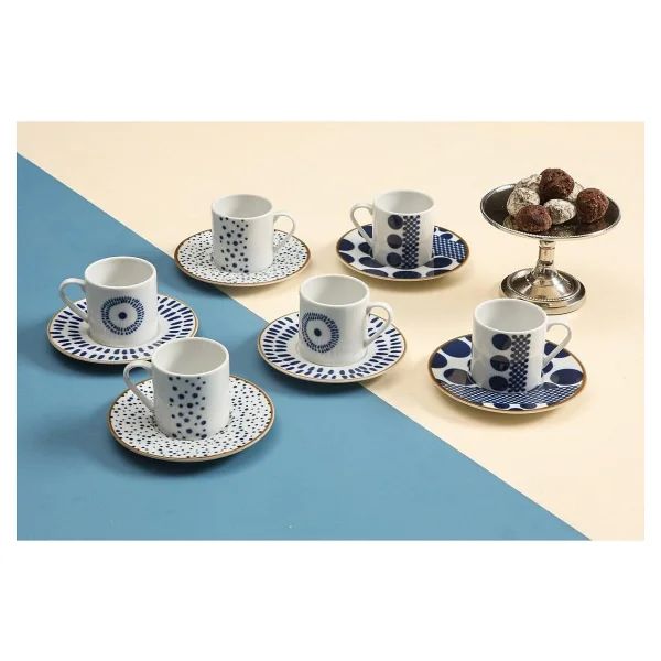 Porland Spotty 6 Kişilik Kahve Fincan Takımı - Görsel 7
