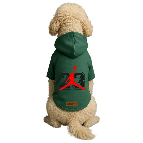 Monopetz Baskılı İçi Polarlı Köpek Ve Kedi Kıyafeti Elbisesi - Beyaz Renk Kapüşonlu Hoodie B46a1, L - Görsel 7