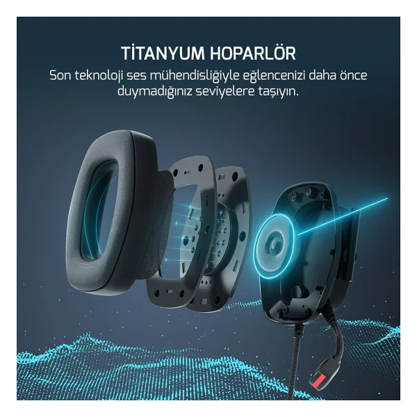 Gamepower Kai Titanium RGB 7.1 USB Kablolu Kulak Üstü Oyuncu Kulaklığı - Görsel 3