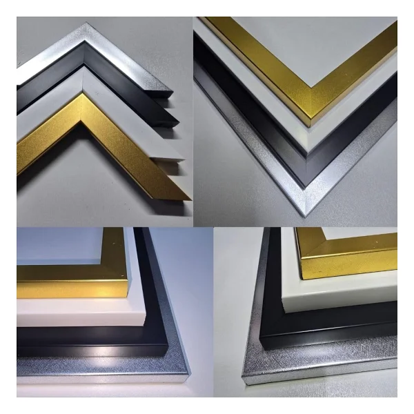 Atlas Sanat Galerisi 20mm Çerçeve, Poliresin, Mat Pvc Kaplamalı, Fotoğraf Puzzle Belge Çerçevesi, Beyaz, 33x48/34x48/35x50/48x68/50x70 Cm, Yatay/Dikey Asılabilir (Altın, 34x48) - Görsel 3