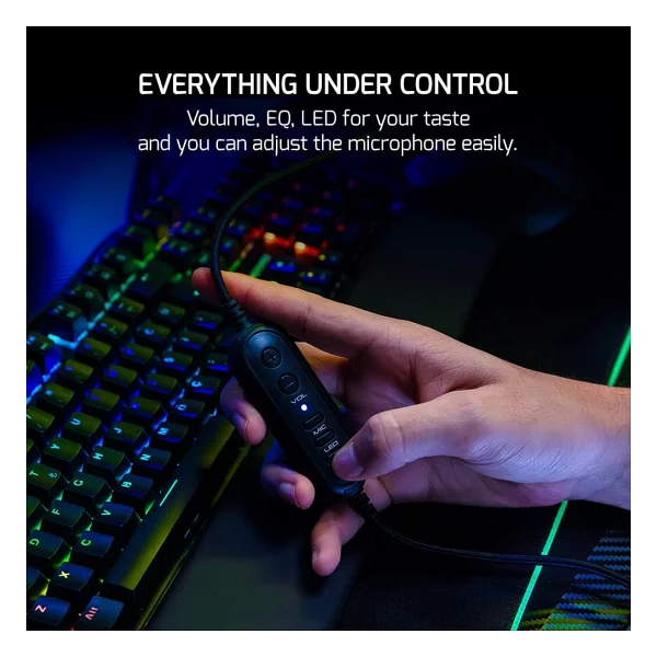 Gamepower Jin Rainbow 7.1 USB Kablolu Kulak Üstü Oyuncu Kulaklığı - Görsel 6