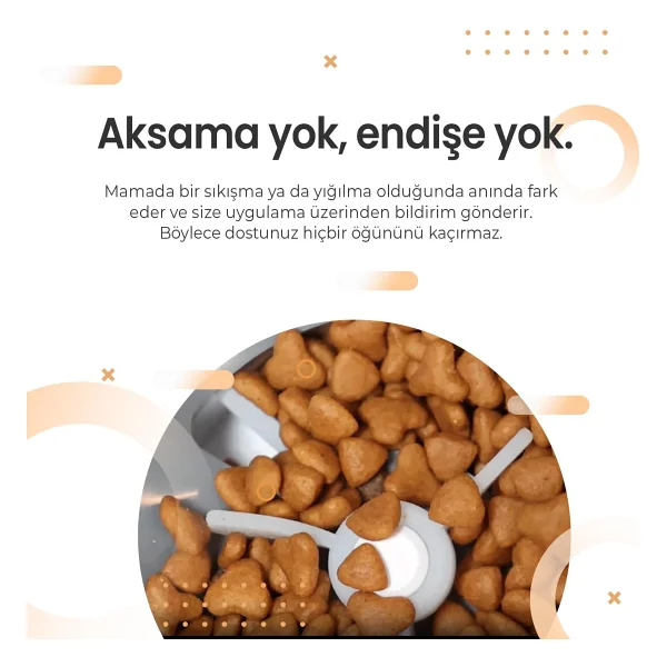 Haustier Qq029-Dual 4 Lt Kameralı Akıllı Otomatik Mama Kabı - Görsel 7