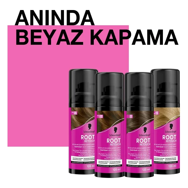 Root Retoucher Saç Dipleri İçin Kapatıcı Siyah 120 Ml Sprey Saç Boyası - Görsel 4