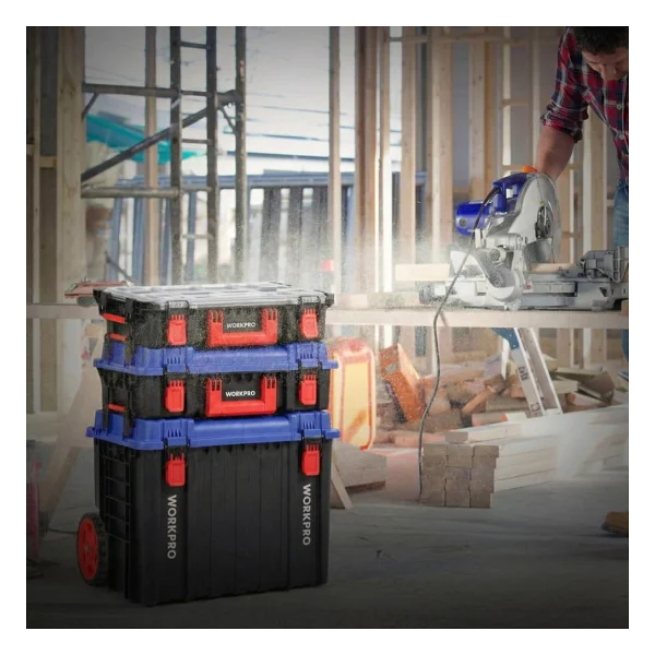 Workpro Wp283029 24lt 12 Gözlü Şeffaf Kapaklı İstiflenebilir 56x35x12,5cm Profesyonel Organizer Takım Çantası - Görsel 5