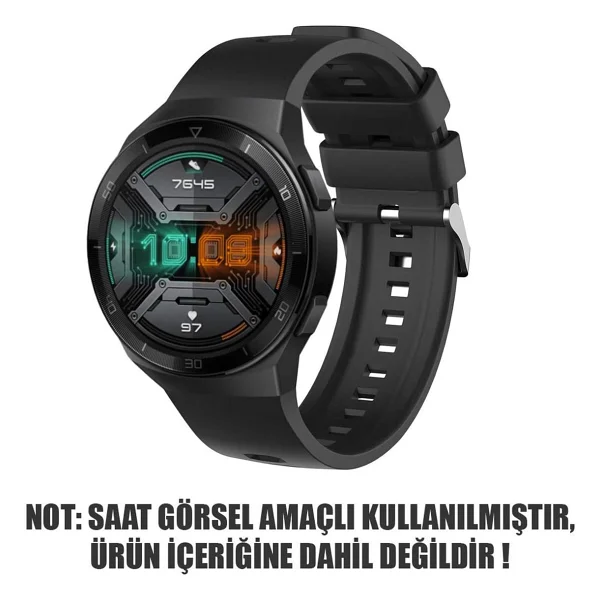 Microsonic Huawei Watch GT 2 Pro Siyah Silikon RapidBands Kordon - Görsel 2