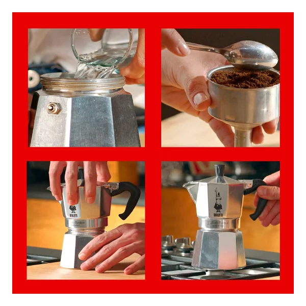 Bialetti Express 1 Cup Moka Pot Gri - Görsel 4