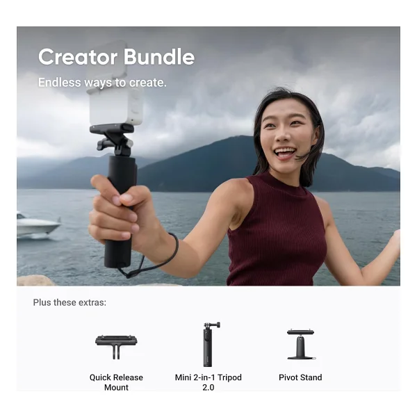 Insta360 Go Ultra Beyaz Aksiyon Kamerası - Creator Kit - Görsel 9
