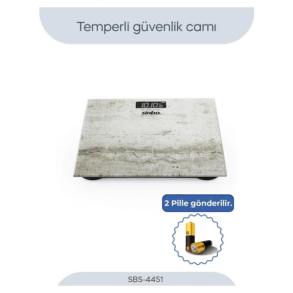 Sinbo Sbs-4451 Cam Dijital Baskül - Görsel 3
