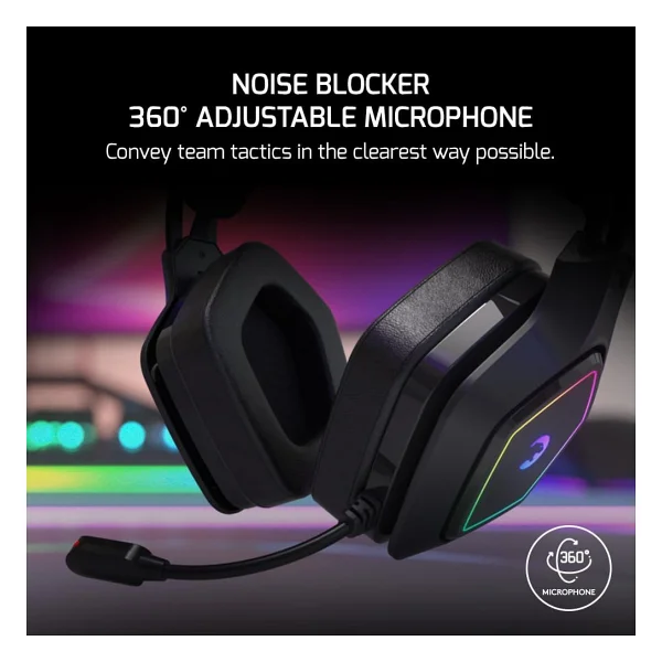 Gamepower Mihawk RGB 7.1 USB Kablolu Kulak Üstü Oyuncu Kulaklığı - Görsel 3