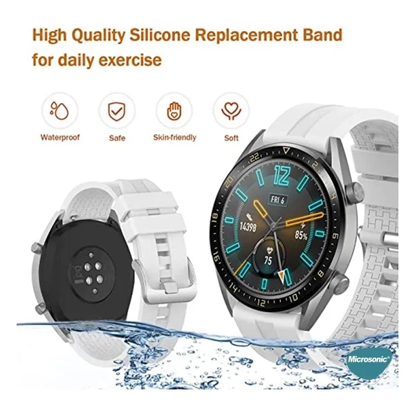 Microsonic Amazfit GTS 2 Mini Koyu Yeşil Silikon RapidBands Kordon - Görsel 4