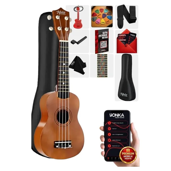 Midex Ukx-901bl Mavi Soprano Ukulele - Görsel 9
