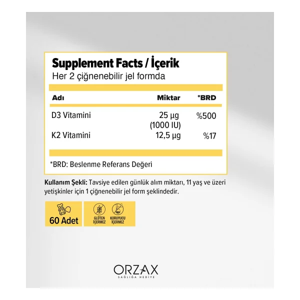 Ocean Gummies D3K2 Vitamin Çiğnenebilir 60 Softgel - Görsel 4