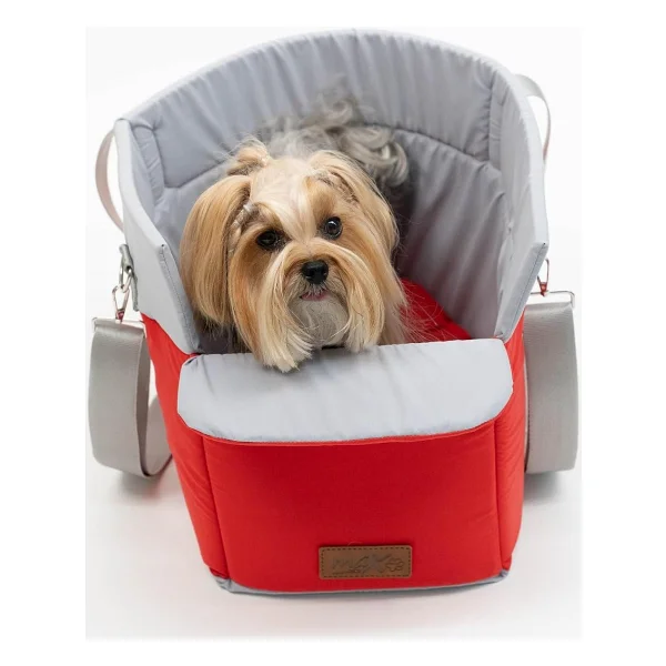 Reyo Max Design Kedi Köpek Taşıma Çantası Kırmızı - Seyahat için Hafif ve Hava Alabilen Evcil Hayvan Çantası - Görsel 3