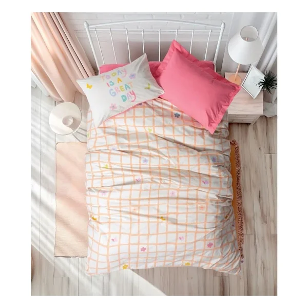 Cotton Box Jours Pembe Tek Kişilik Nevresim Takımı - Görsel 3