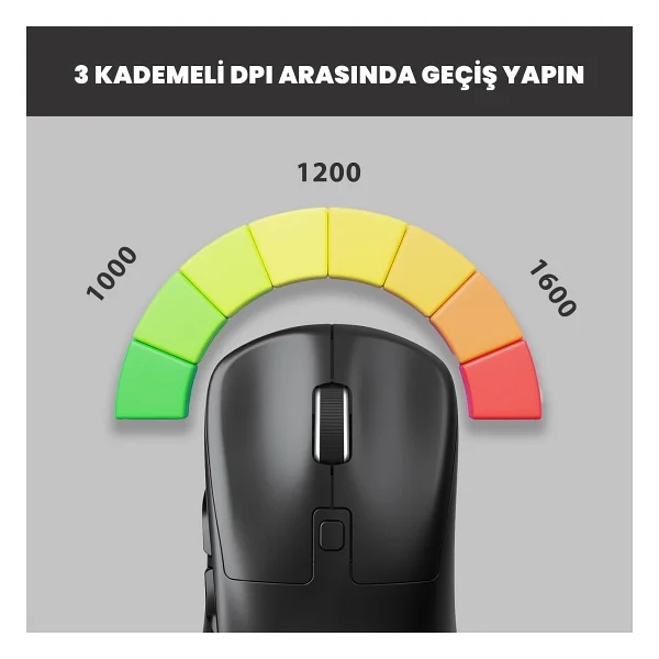 Lenovo Lecoo Ws216 Ergonomik Optik Kablosuz Mouse - Görsel 6