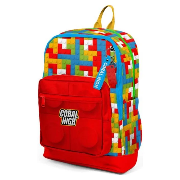 Coral High 23775 Blok Desenli Okul Sırt Çantası - Görsel 2