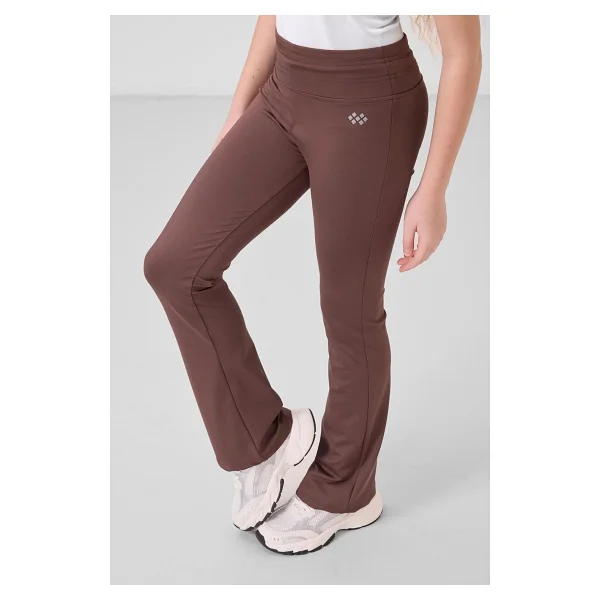 Siyah Esnek Standart Fit Basic Performans İspanyol Paça Kız Çocuk Tayt - 75193 - Görsel 9