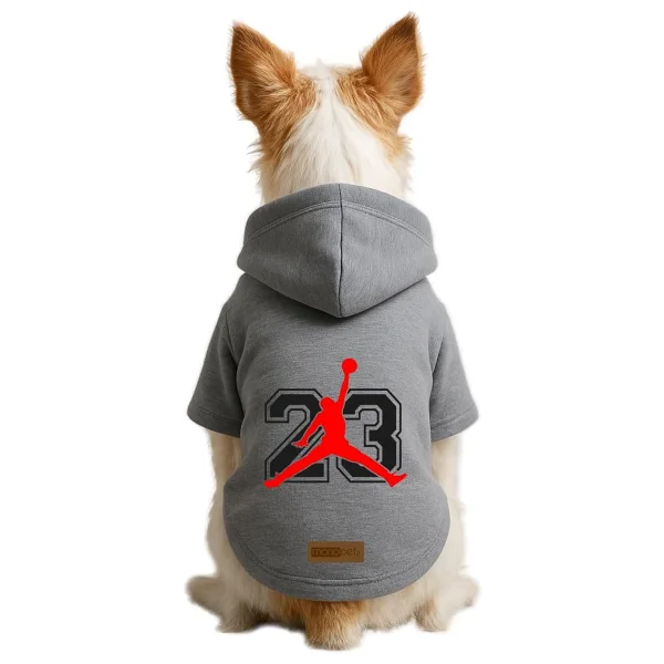 Monopetz Baskılı İçi Polarlı Köpek Ve Kedi Kıyafeti Elbisesi - Beyaz Renk Kapüşonlu Hoodie B46a1, L - Görsel 9