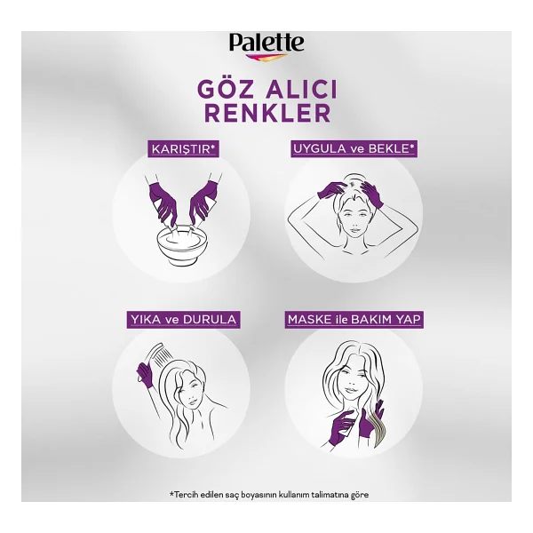 Palette Göz Alıcı Renkler Saç Boyası - Görsel 9