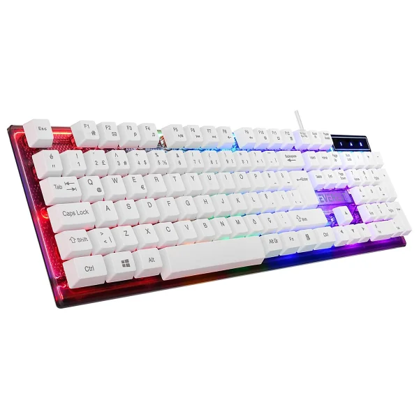 Everest Km-198 Luminax Beyaz Gökkuşağı Aydınlatmalı Q Gaming Oyuncu Klavye + Mouse Set - Görsel 3