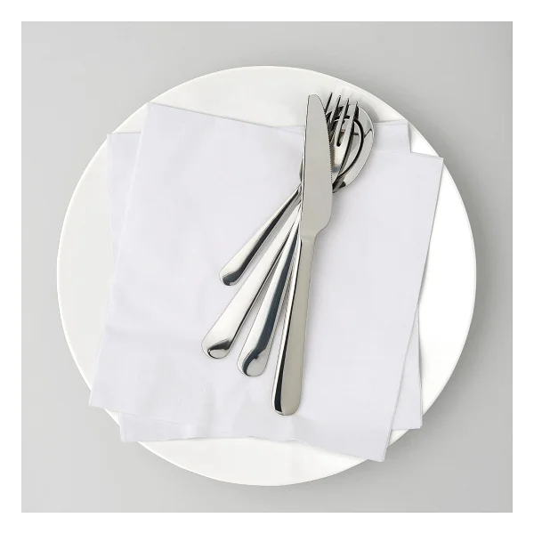 Ikea 500.357.52 FANTASTISK kağıt peçete beyaz (40 cm x 40 cm) üç katlı 100 adet - Görsel 4