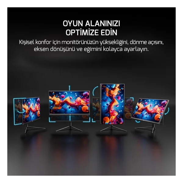 Gamepower Lucid S50 24.5'' 0.2 Ms Full HD Pivot 500 Hz Oyuncu Monitörü - Görsel 5
