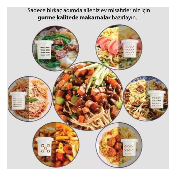 Pratik Otomatik Makarna Ve Erişte Yapma Makinesi - Görsel 6