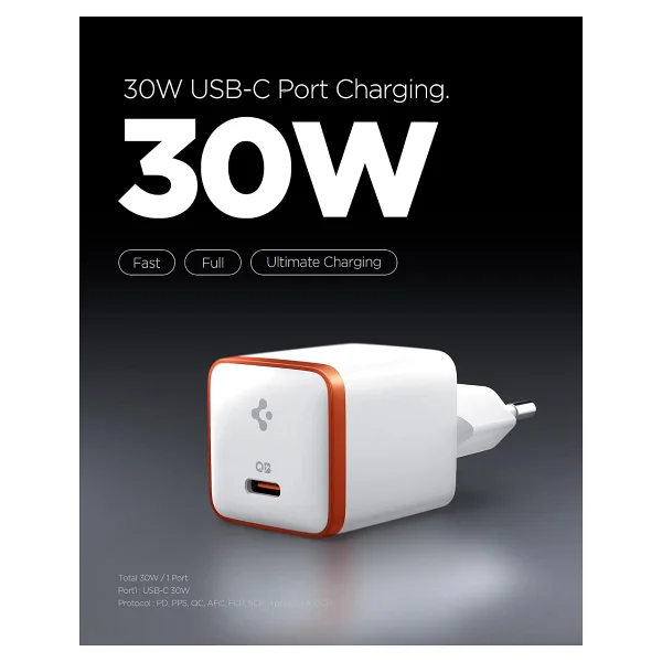 Spigen Ee301 30 W Type-C Hızlı Şarj Adaptörü - Görsel 2