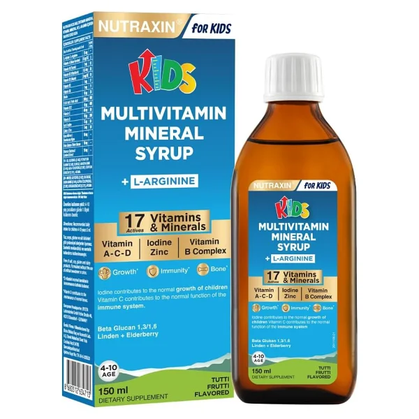 Nutraxin Kids Multivitamin Mineral 150 ml Şurup - Görsel 7