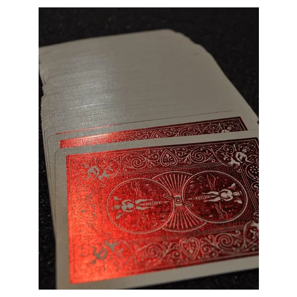 Bicycle Metalluxe Foil Back Crimson Red İskambil Kağıdı - Görsel 5