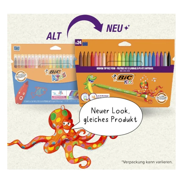 Bic Kid Couleur Ultra Yıkanabilir 24'lü Keçeli Kalem Seti - Görsel 2