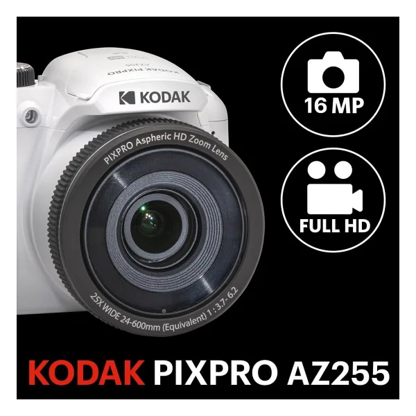 Kodak Pixpro Astro Zoom AZ255 Beyaz Dijital Fotoğraf Makinesi - Görsel 3