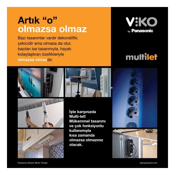 Viko Multi-Let 90133300 Topraklı Kablosuz Siyah 3'lü Priz - Görsel 5