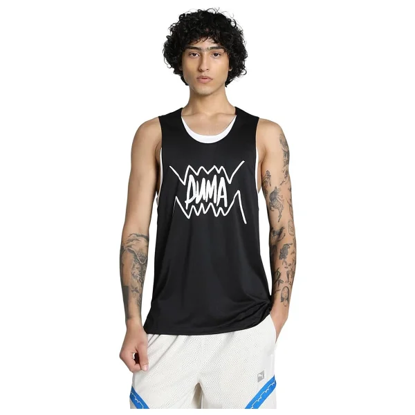 PUMA Erkek Jaws Core Tank Atlet PUMA White XS - Görsel 8