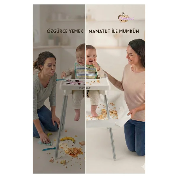 Stokke Clikk Mama Sandalyesi Uyumlu MamaTut Uzun Ömürlü, Su Geçirmez Sandalye Dahil Değildir - Beyaz - Görsel 2