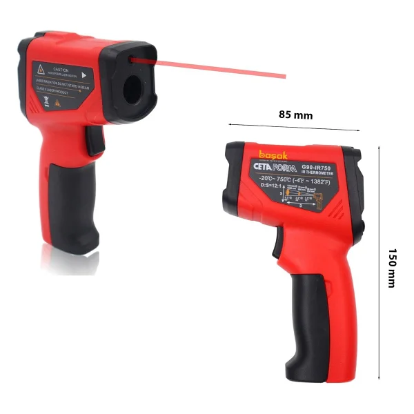 Ceta Form Infrared Lazerli Termometre -20 °c / 750 °c G90-İr750 - Görsel 2