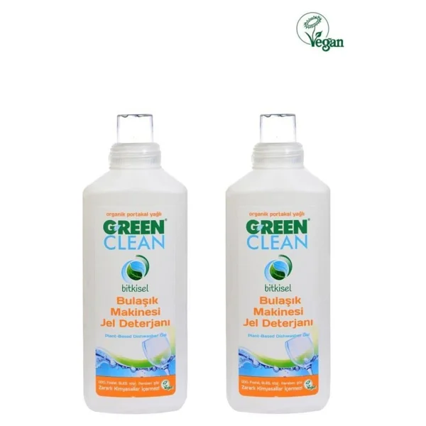 U Green Clean Organik Bitkisel 1000 Ml 2'li Paket Bulaşık Jel Deterjanı - Görsel 2