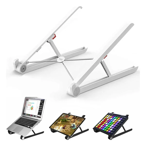 Bix Saıjı X1 Laptop Sehpası, Katlanabilir, Tablet Sehpası, Alüminyum Alaşım, Online Sınıf Çalışması, Duruşu İyileştirme, Isı Dağılımı MacBook, iPad Ve 10-15,6 İnç Olan Tüm Cihazlar İle Uyumlu. Siyah - Görsel 8