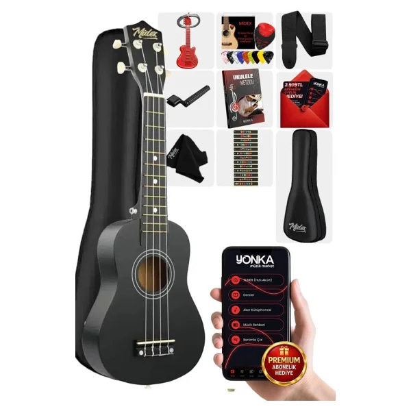 Midex Ukx-901bl Mavi Soprano Ukulele - Görsel 8