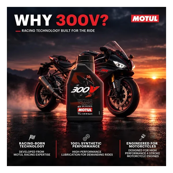 Motul 300v Factory Line Road 10w-40 4t 1 Lt Motosiklet Yağı - Görsel 6